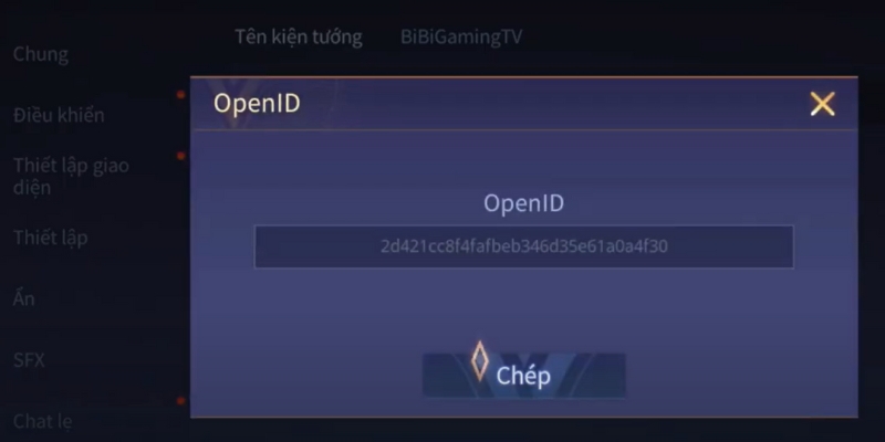 Sao chép mã OpenID